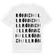 White t-shirt med Rönnehill ordlek t-shirt
