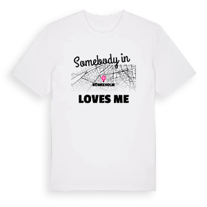 Någon i Rönneholm älskar mig t-shirt – ekologisk bomull t-shirt från Pinshirt
