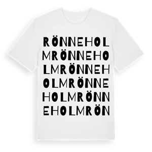 Rönneholm ordlek t-shirt – ekologisk bomull t-shirt från Pinshirt