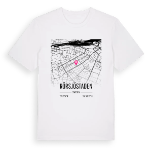 Rörsjöstaden karta t-shirt – ekologisk bomull t-shirt från Pinshirt