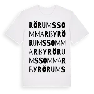 Rörums Sommarby ordlek t-shirt – ekologisk bomull t-shirt från Pinshirt