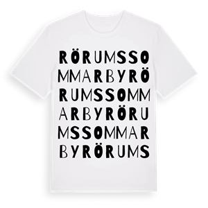 Rörums sommarby ordlek t-shirt – ekologisk bomull t-shirt från Pinshirt