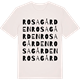 Vintage White t-shirt med Rosagården ordlek t-shirt