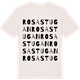 Vintage White t-shirt med Rosastugan ordlek t-shirt