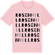 Pink Cotton t-shirt med Rosenhill ordlek t-shirt