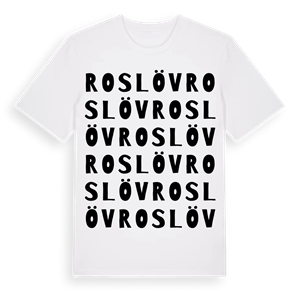 Roslöv ordlek t-shirt – ekologisk bomull t-shirt från Pinshirt