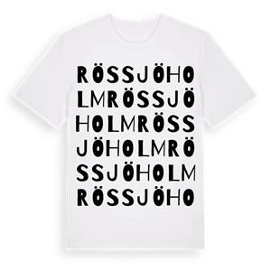 Rössjöholm ordlek t-shirt – ekologisk bomull t-shirt från Pinshirt