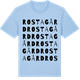 Blue Soul t-shirt med Rosta gård ordlek t-shirt