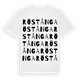 White t-shirt med Röstånga ordlek t-shirt