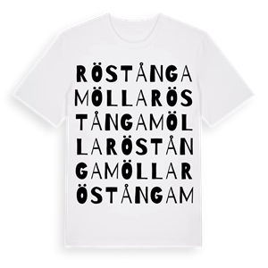 Röstångamölla ordlek t-shirt – ekologisk bomull t-shirt från Pinshirt