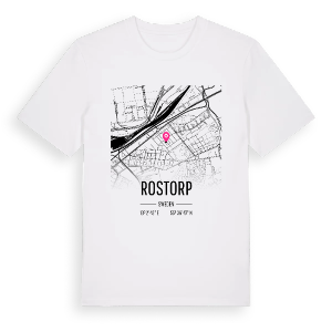 Rostorp karta t-shirt – ekologisk bomull t-shirt från Pinshirt