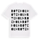 White t-shirt med Roteholm ordlek t-shirt
