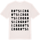 Vintage White t-shirt med Rotsberg ordlek t-shirt
