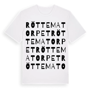 Röttematorpet ordlek t-shirt – ekologisk bomull t-shirt från Pinshirt