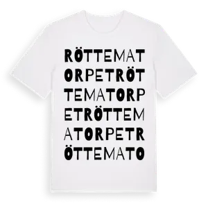 Röttematorpet ordlek t-shirt – ekologisk bomull t-shirt från Pinshirt