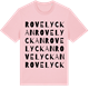 Pink Cotton t-shirt med Rovelyckan ordlek t-shirt