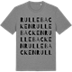 Mid Heather Gray t-shirt med Rullebacken ordlek t-shirt