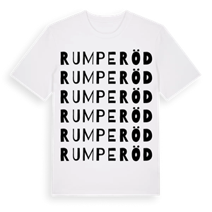 Rumperöd ordlek t-shirt – ekologisk bomull t-shirt från Pinshirt