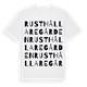 Rusthållaregården ordlek t-shirt