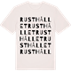 Vintage White t-shirt med Rusthållet ordlek t-shirt