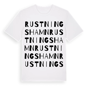 Rustningshamn ordlek t-shirt – ekologisk bomull t-shirt från Pinshirt