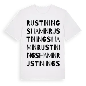 Rustningshamn ordlek t-shirt – ekologisk bomull t-shirt från Pinshirt
