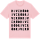Pink Cotton t-shirt med Ruveröd ordlek t-shirt