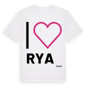 Jag älskar Rya t-shirt stort tryck – ekologisk bomull t-shirt från Pinshirt