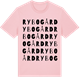 Pink Cotton t-shirt med Rybogård ordlek t-shirt