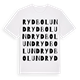 White t-shirt med Rydbolund ordlek t-shirt