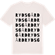 Vintage White t-shirt med Rydsgård ordlek t-shirt
