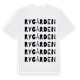 White t-shirt med Rygården ordlek t-shirt