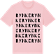Pink Cotton t-shirt med Rynke ordlek t-shirt