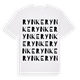 White t-shirt med Rynke ordlek t-shirt