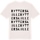 Vintage White t-shirt med Rytterskulle ordlek t-shirt