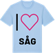 Blue Soul t-shirt med Jag älskar Såg t-shirt stort tryck