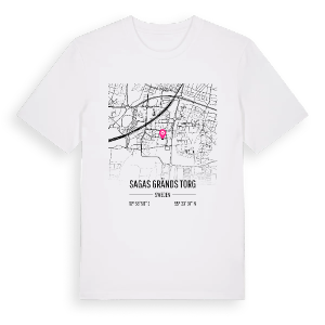 Sagas Gränds Torg karta t-shirt – ekologisk bomull t-shirt från Pinshirt