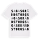 White t-shirt med Sagas Gränds Torg ordlek t-shirt