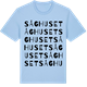 Blue Soul t-shirt med Såghuset ordlek t-shirt
