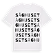 White t-shirt med Såghuset ordlek t-shirt