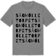 Mid Heather Gray t-shirt med Sågmölletorpet ordlek t-shirt