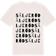 Vintage White t-shirt med Säljeröd ordlek t-shirt