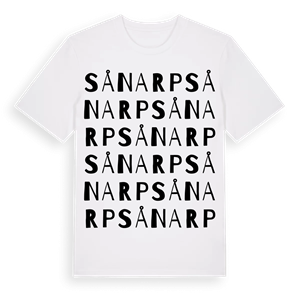 Sånarp ordlek t-shirt – ekologisk bomull t-shirt från Pinshirt