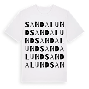 Sandalund ordlek t-shirt – ekologisk bomull t-shirt från Pinshirt