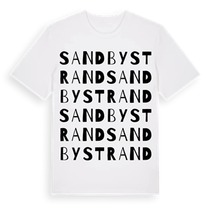 Sandby strand ordlek t-shirt – ekologisk bomull t-shirt från Pinshirt