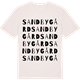Vintage White t-shirt med Sandbygård ordlek t-shirt