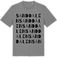 Mid Heather Gray t-shirt med Sanddalen ordlek t-shirt