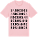 Pink Cotton t-shirt med Sandero ordlek t-shirt