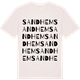 Vintage White t-shirt med Sandhem ordlek t-shirt
