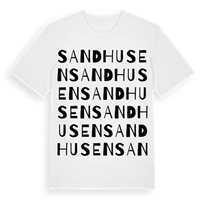 Sandhusen ordlek t-shirt – ekologisk bomull t-shirt från Pinshirt